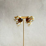 Eliza Brown Stud Earrings - Ahseya & Co