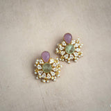 Tova Lilac Mint Crystal Stud Earrings