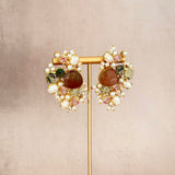 Selah Peach Crystal Studs