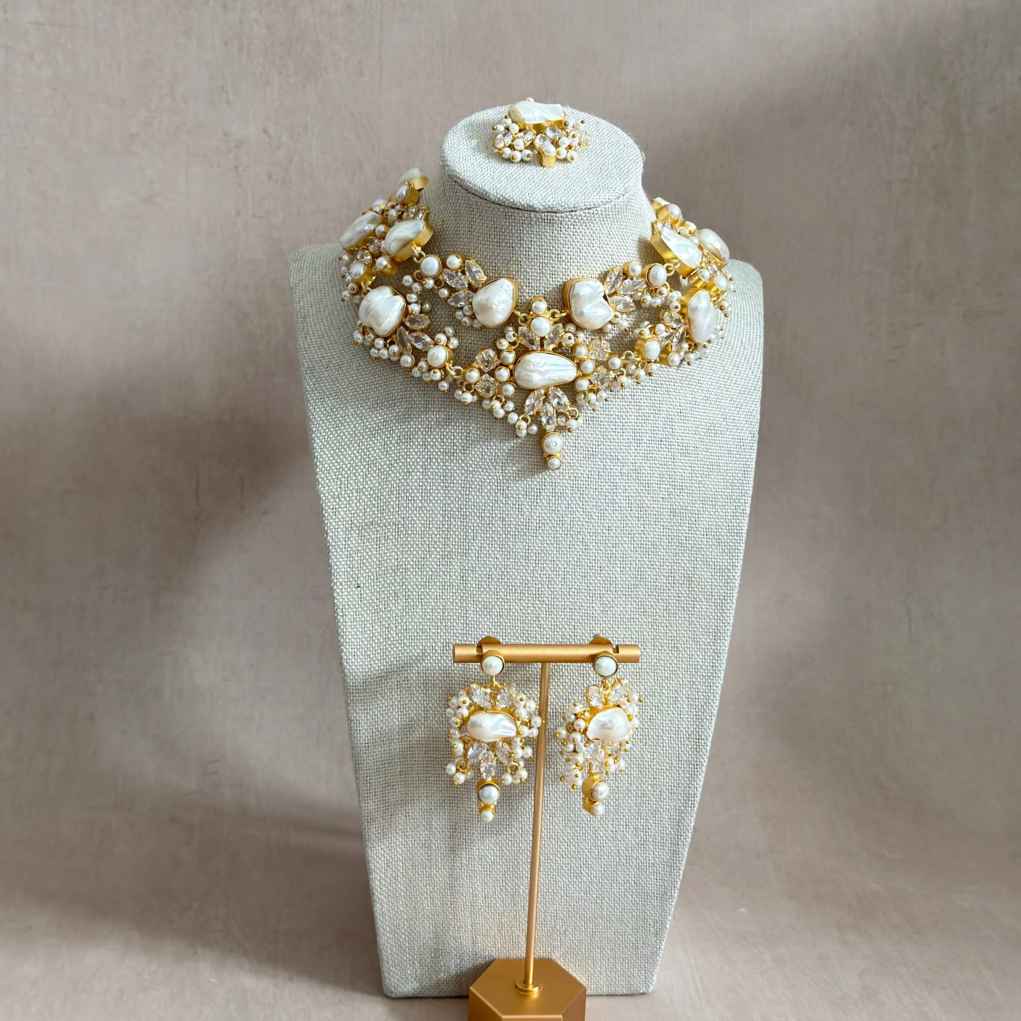 Athena Pearl Necklace Set - Ahseya & Co