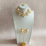 Nadine Pearl Crystal Necklace Set - Ahseya & Co