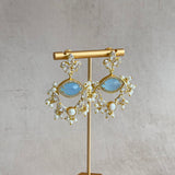 Haneen Blue Crystal Drop Earrings
