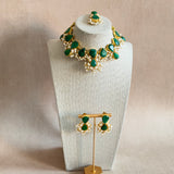Mariam Green Necklace Set - Ahseya & Co
