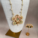 Areej Statement Pink Olive Mala Set