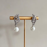 Amel Pearl Drop Crystal Earrings - Ahseya & Co.