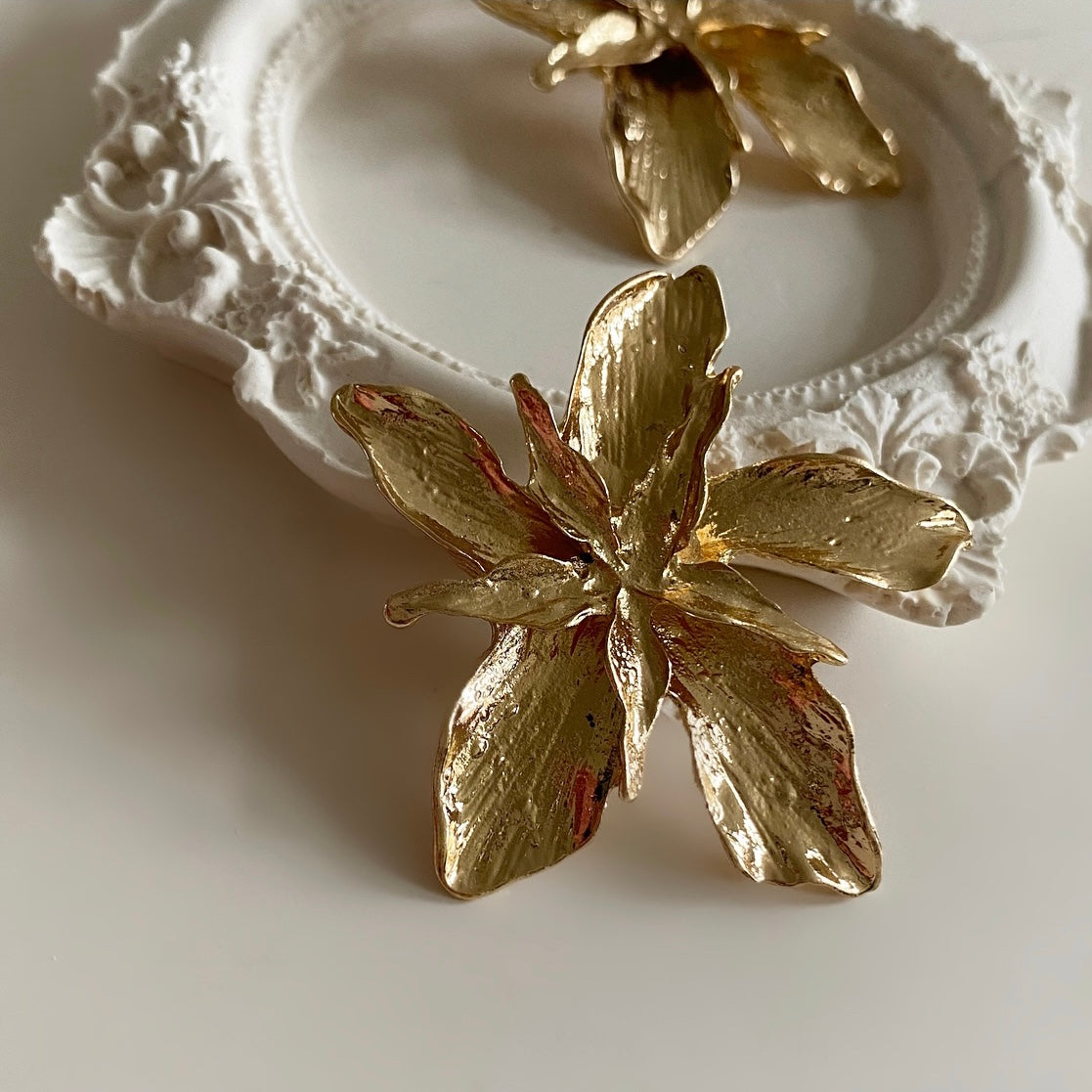 Gold Leaf Earrings - Ahseya & Co.