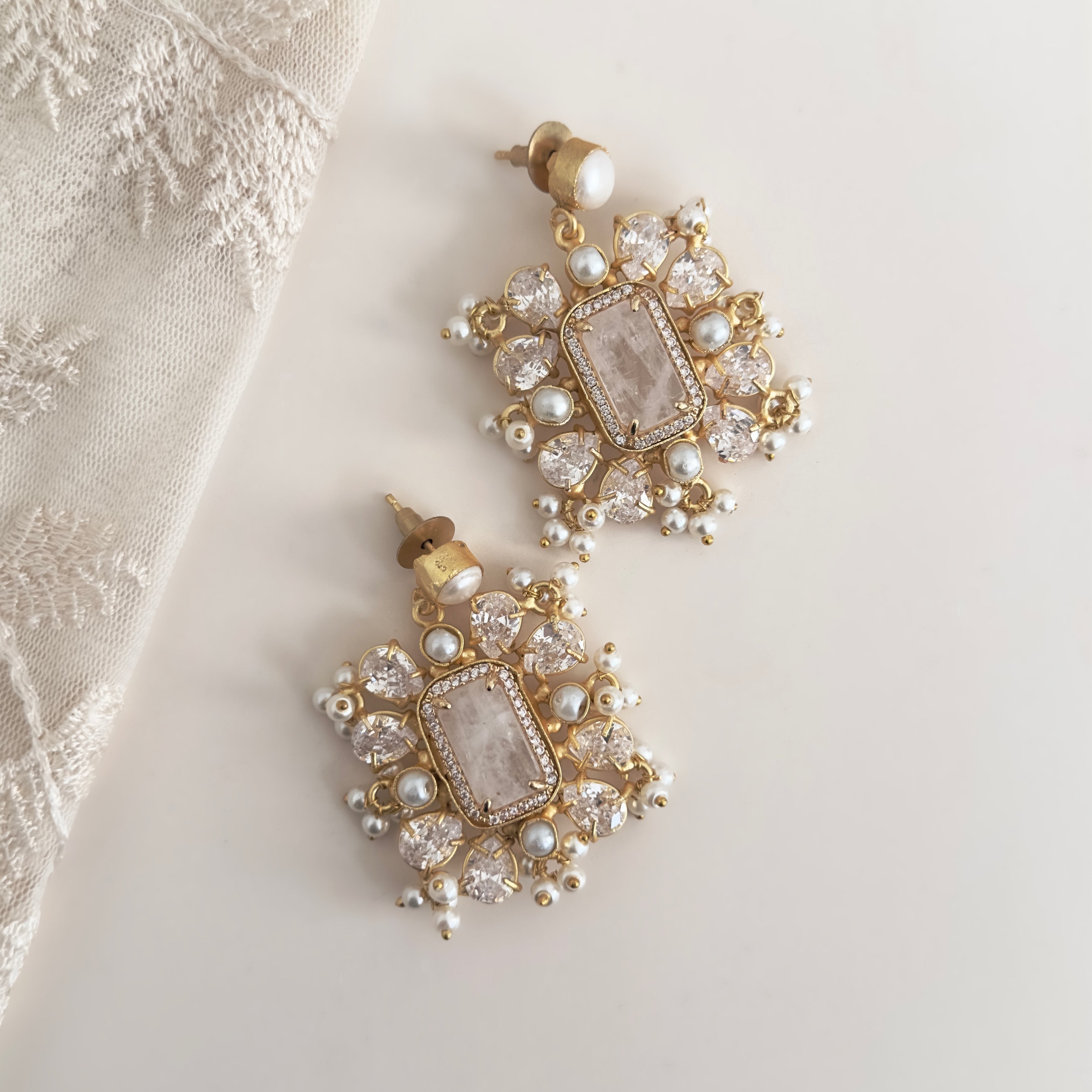 Reema Crystal Drop Earrings - Ahseya & Co.