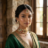 Fatima Ruby Olive Choker Jewellery Set