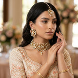 Fatima Moonstone Choker Jewellery Set