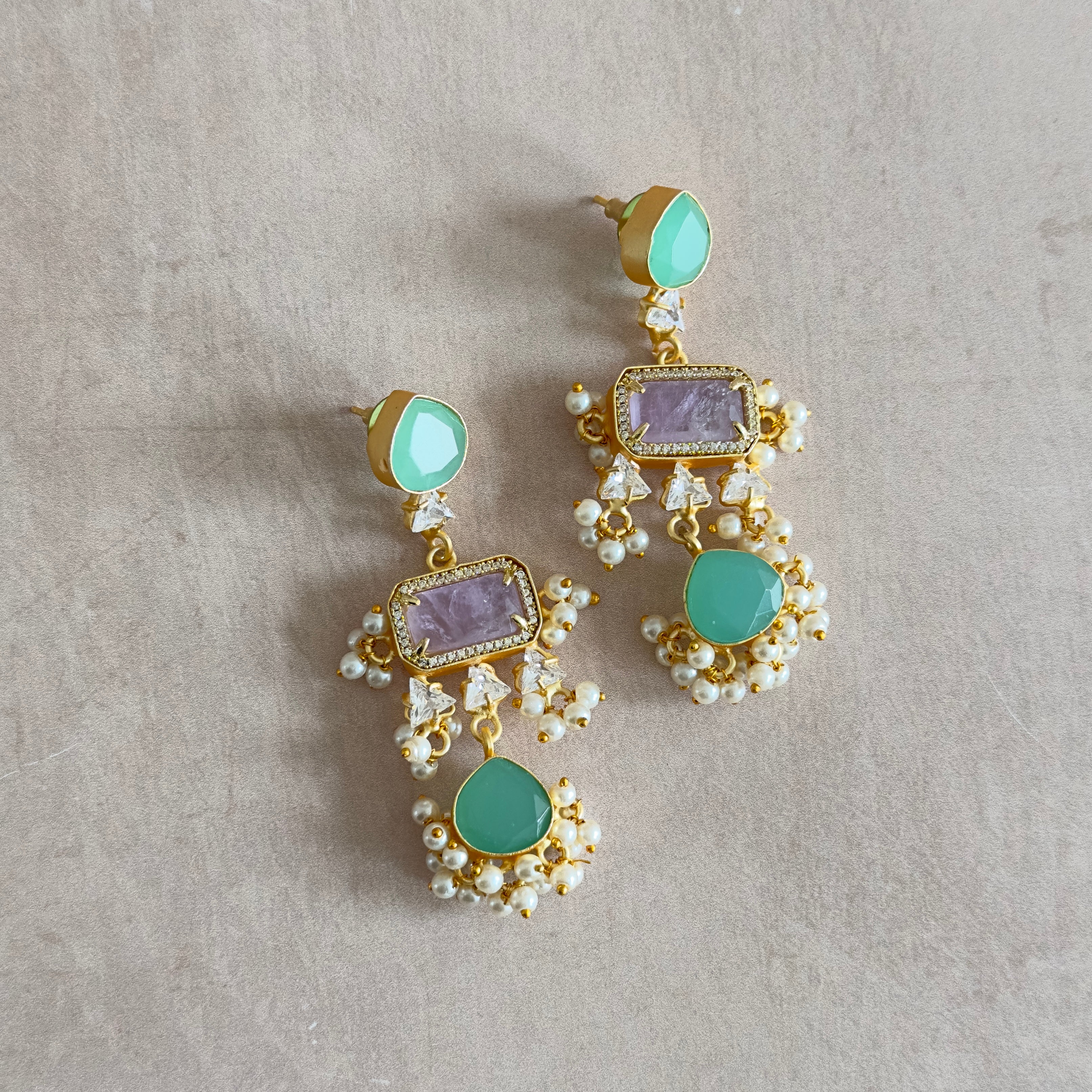 Nancy Mint Drop Earrings - Ahseya & Co