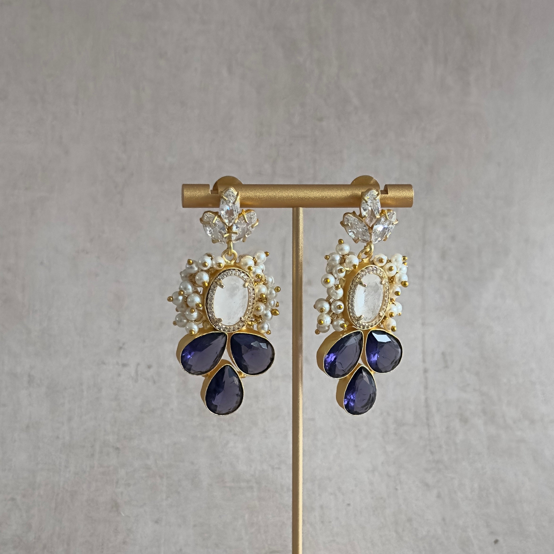 Silvie Crystal Drop Earrings - Ahseya & Co.