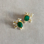 Suki Green Crystal Stud Earrings - Ahseya & Co