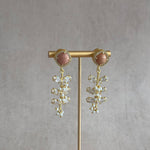 Peach Crystal Drop Earrings - Ahseya & Co.