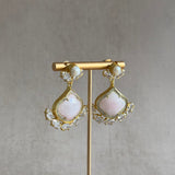 Kaia Pink Pearl Drop Earrings - Ahseya & Co