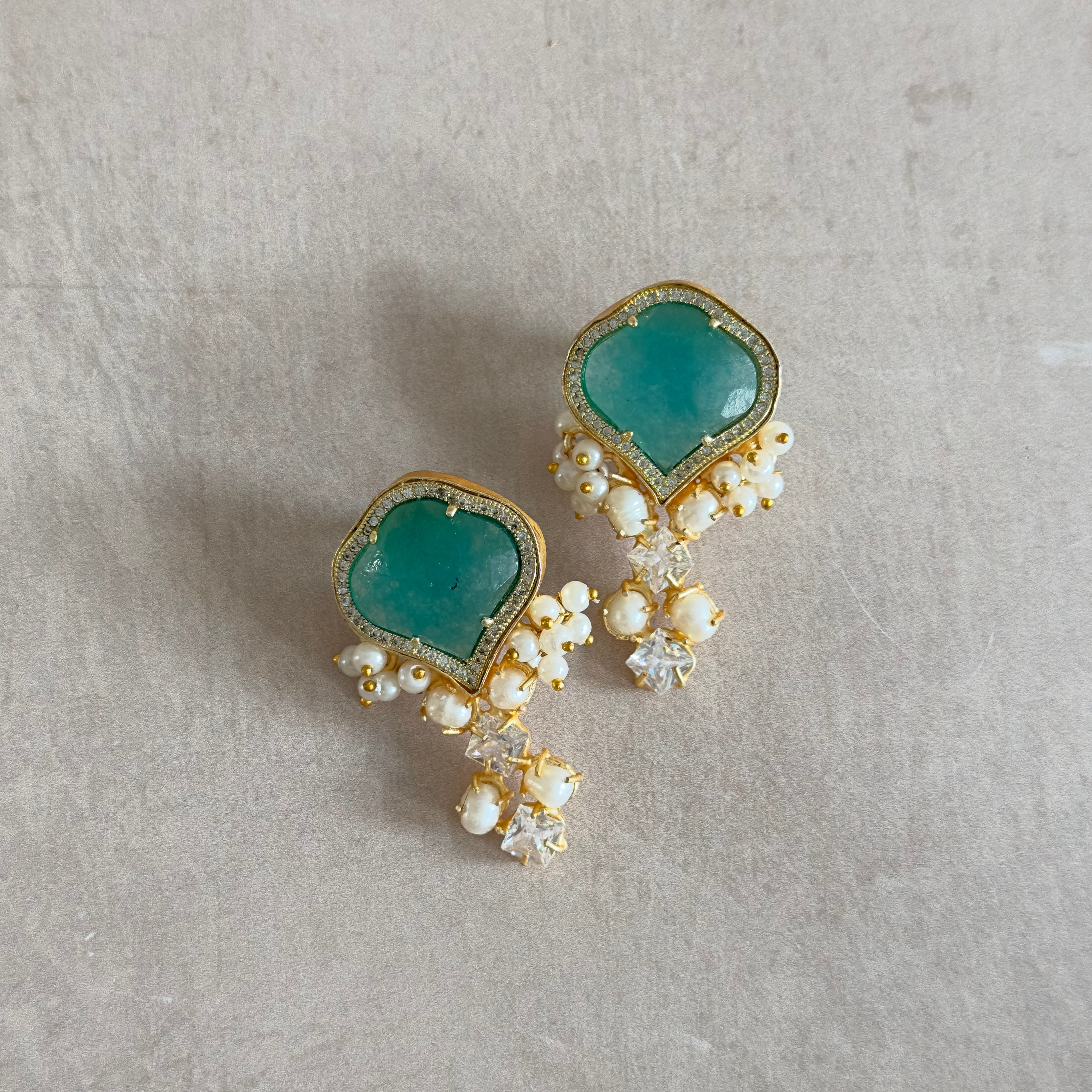 Faria Pearl Stud Earrings - Ahseya & Co