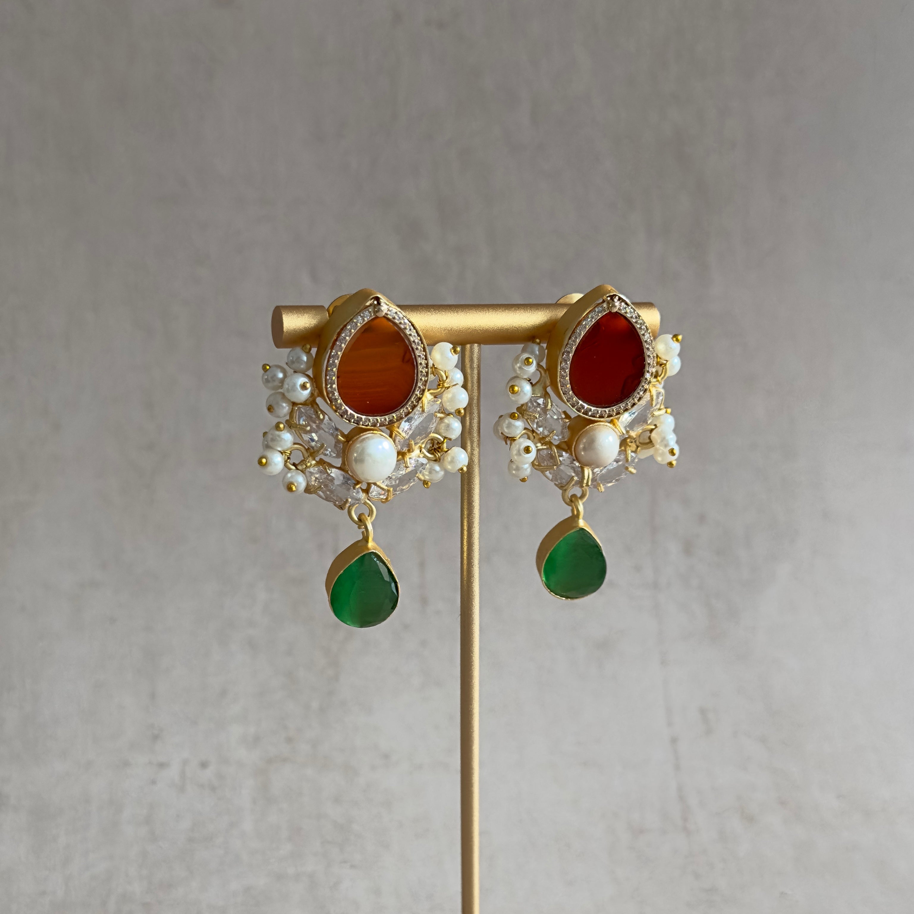 Suri Green Drop Earrings - Ahseya & Co