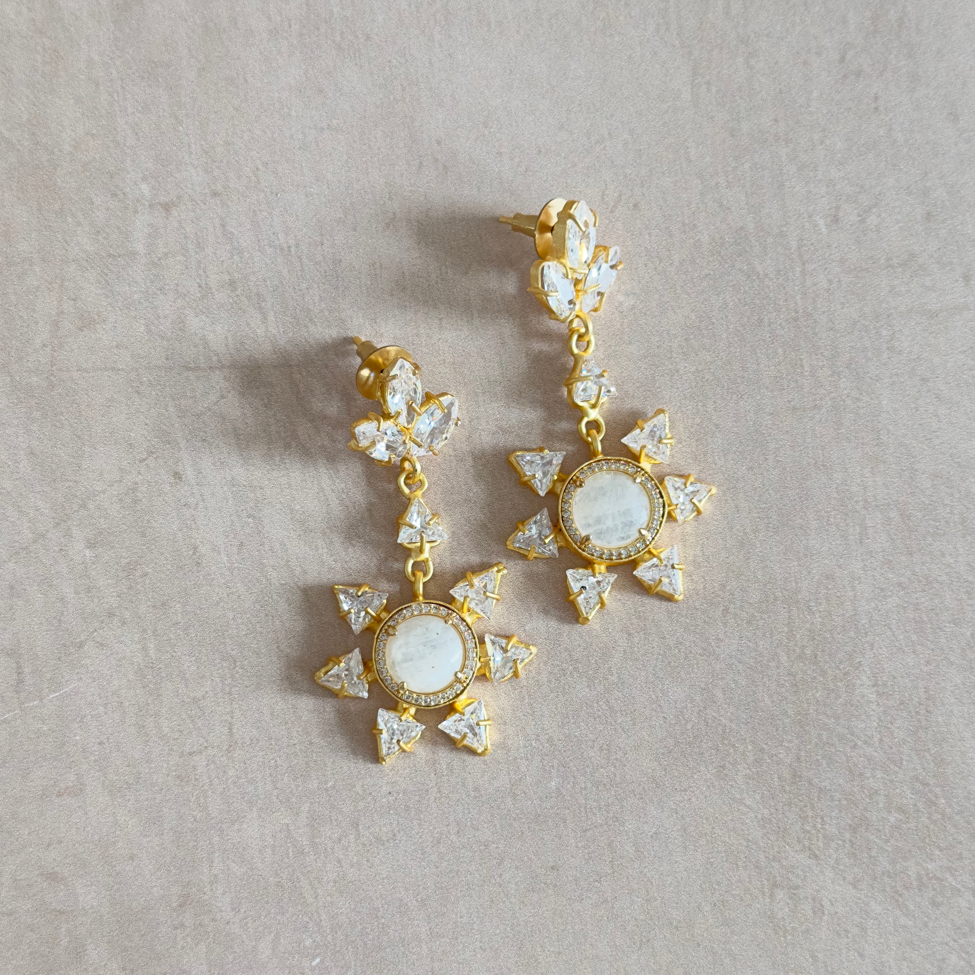 Starry Crystal Drop Earrings - Ahseya & Co