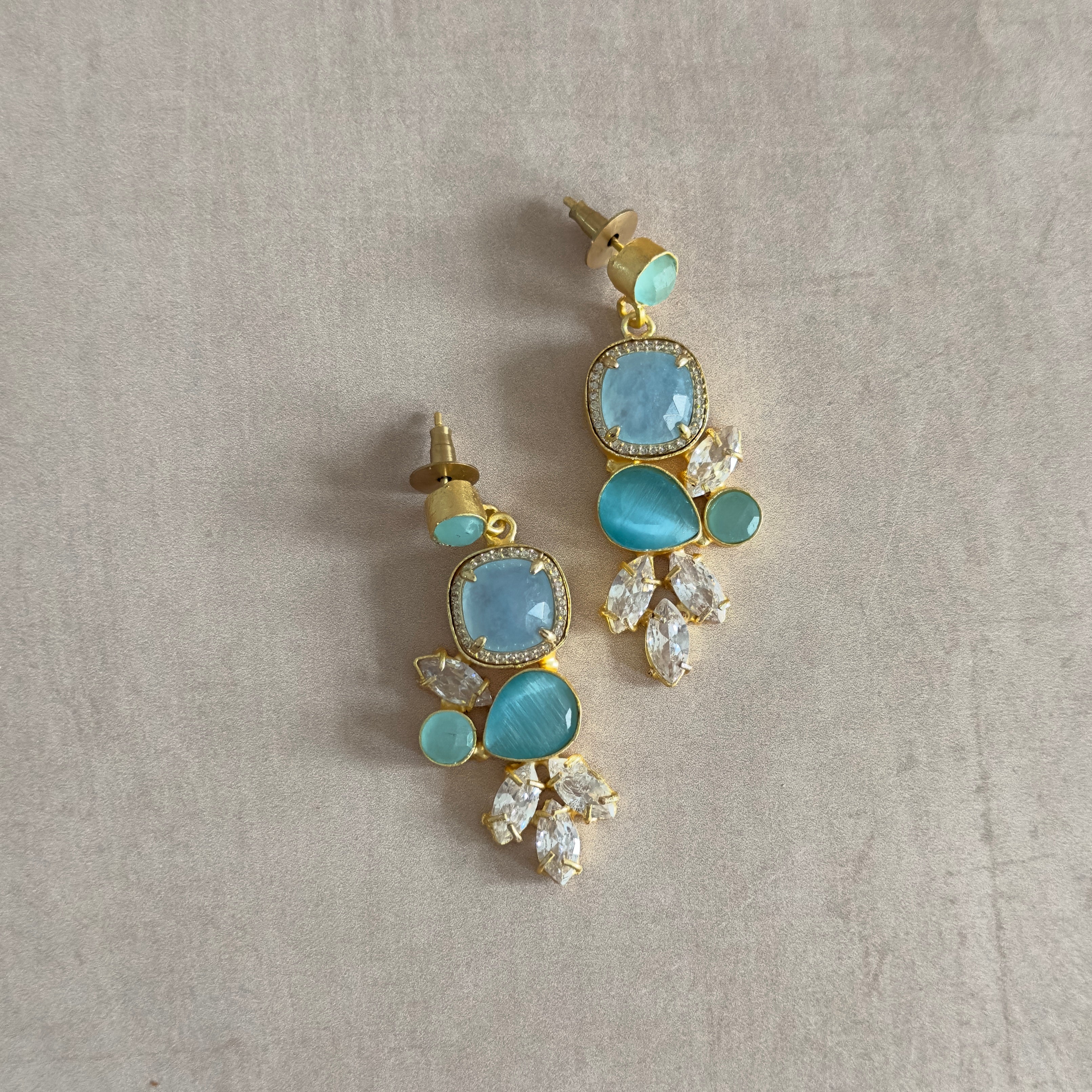 Malika Blue Drop Earrings - Ahseya & Co.