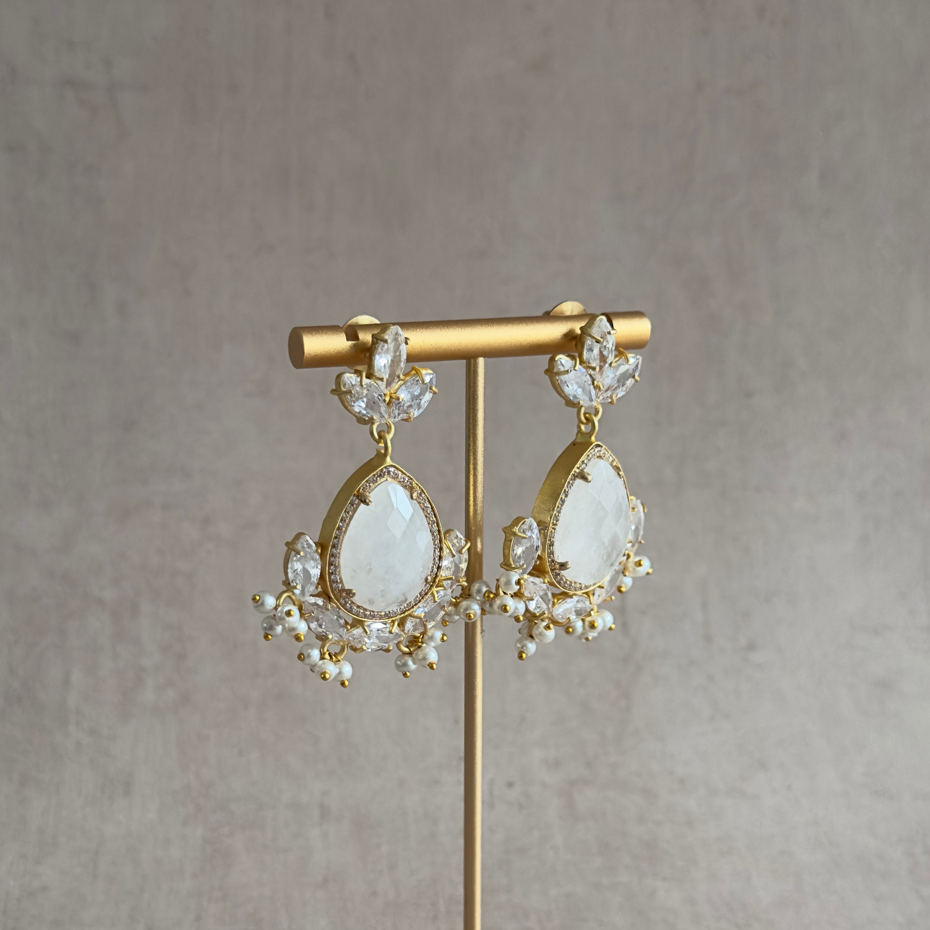 Felice Crystal Drop Earrings - Ahseya & Co.