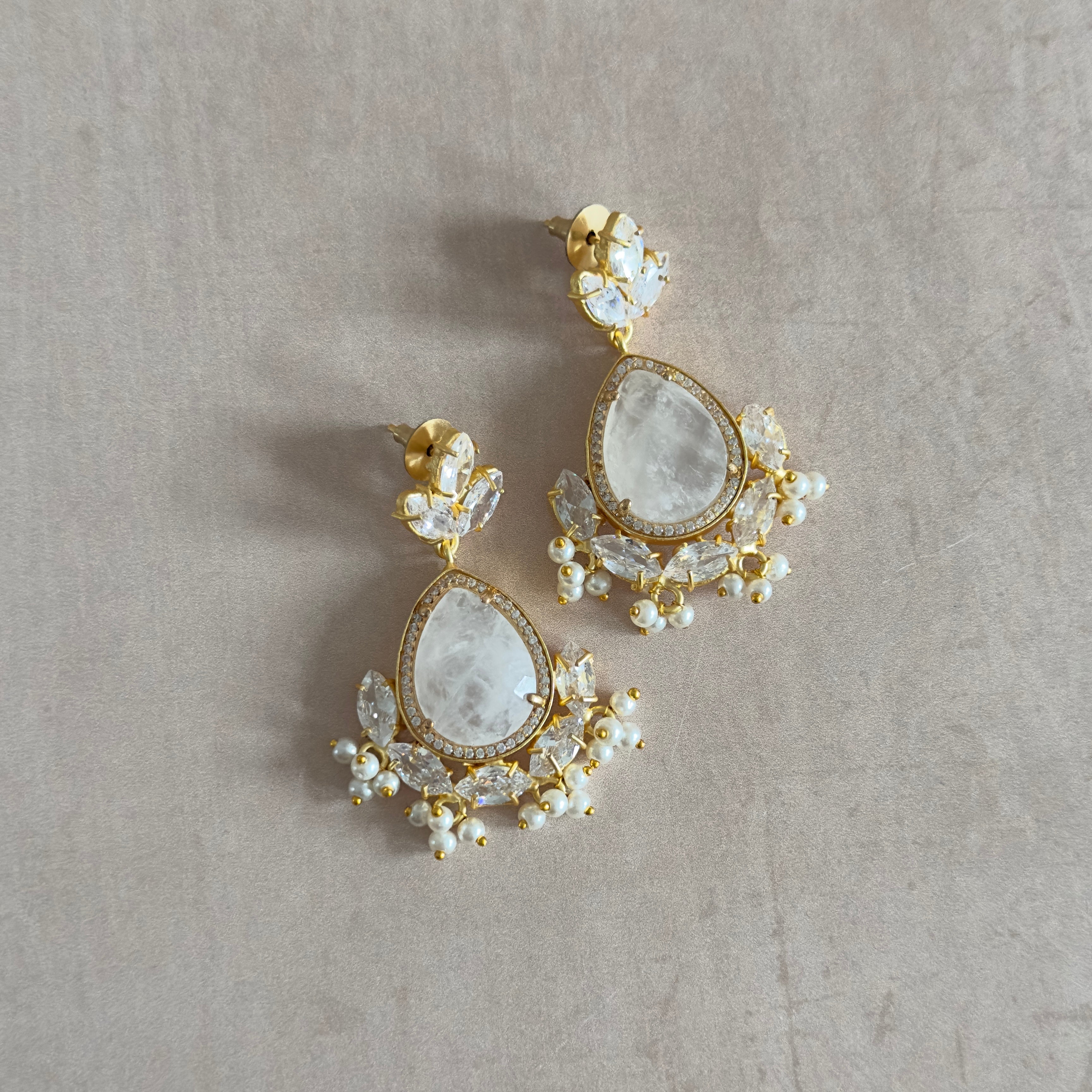 Felice Crystal Drop Earrings - Ahseya & Co.