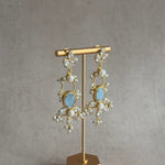 Sloane Blue Crystal Drop Earrings - Ahseya & Co.