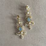 Sloane Blue Crystal Drop Earrings - Ahseya & Co.