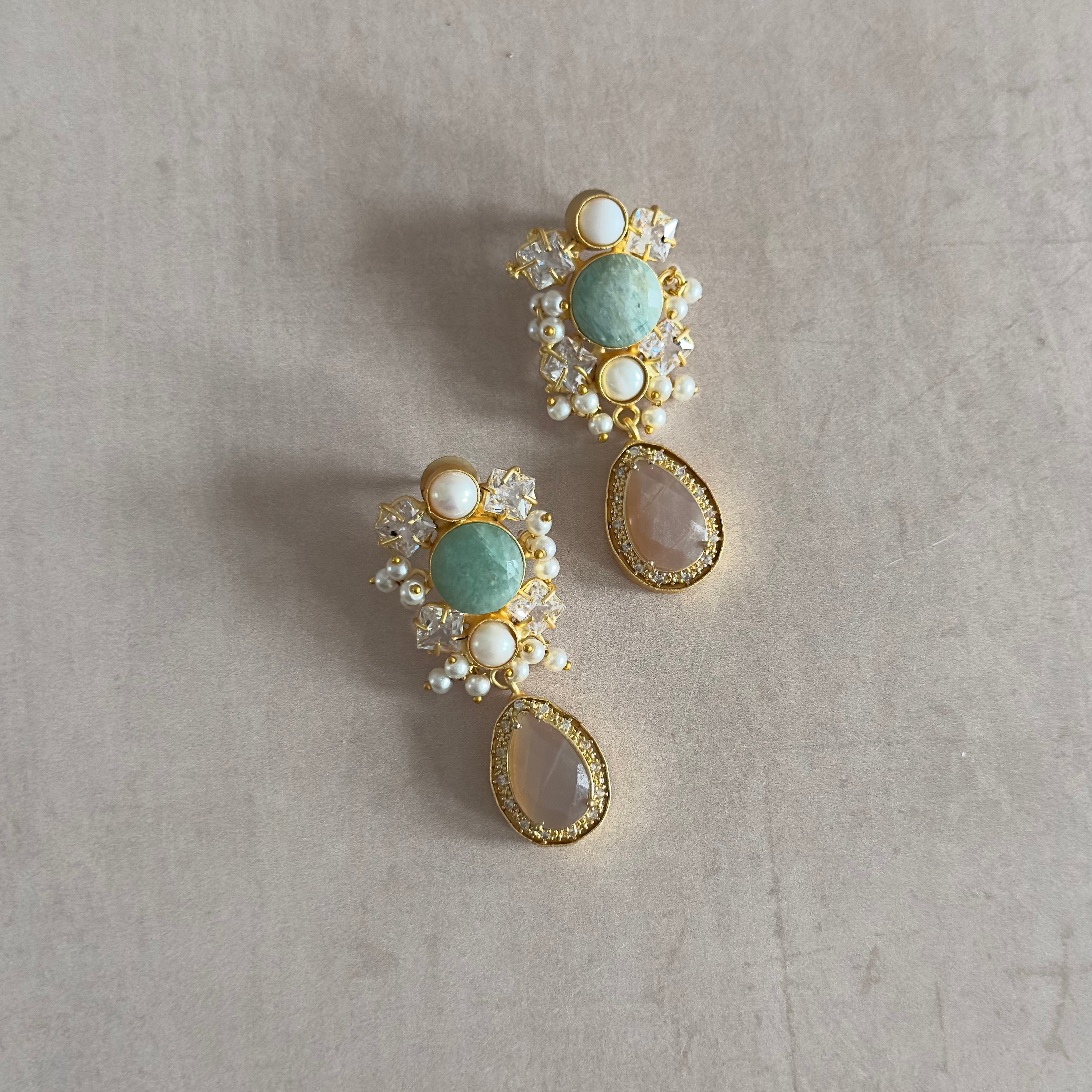 Lela Jade Crystal Drop Earrings - Ahseya & Co.