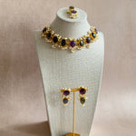 Salma Purple Necklace Set - Ahseya & Co