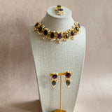 Salma Purple Necklace Set - Ahseya & Co