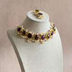 Salma Purple Necklace Set - Ahseya & Co