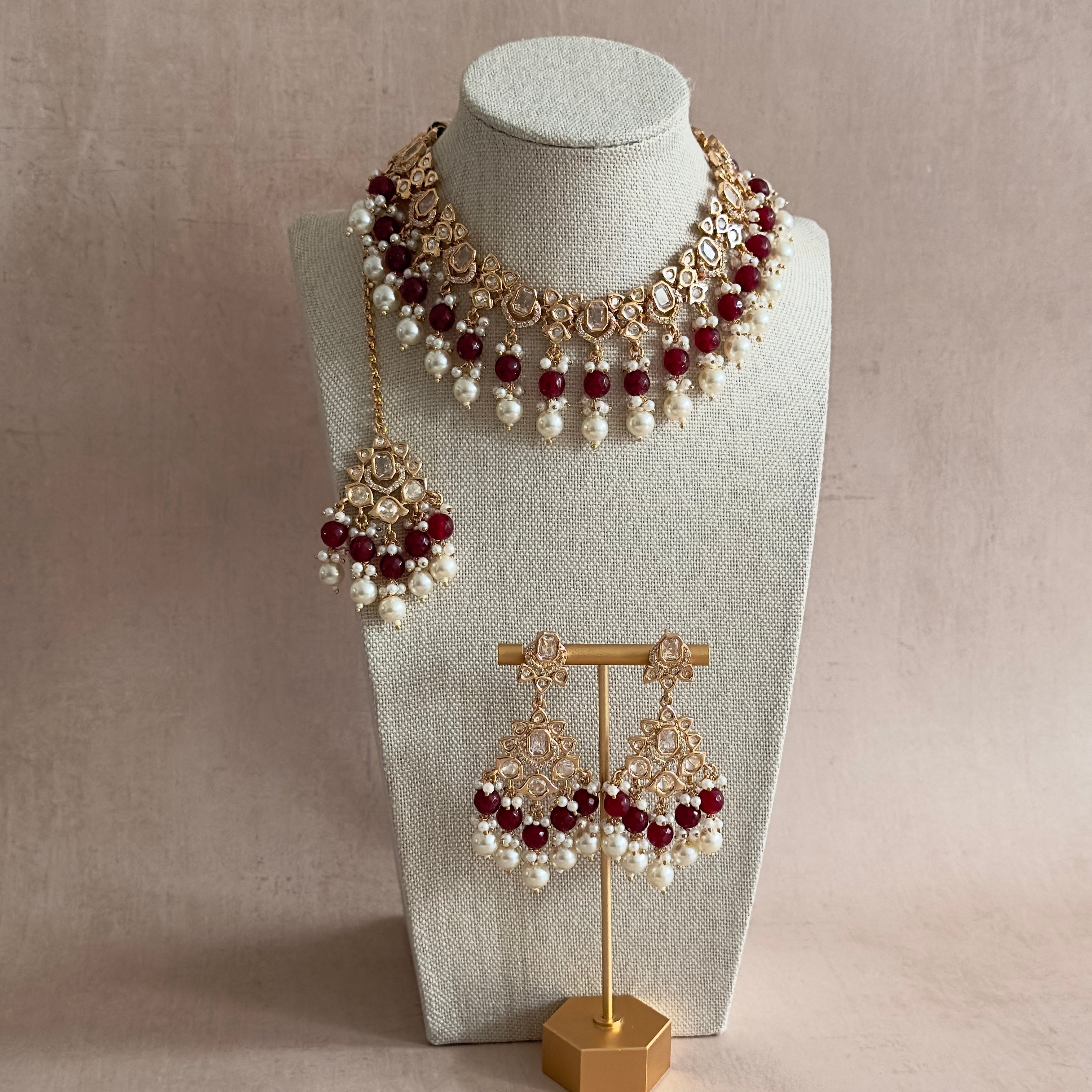 Amita Pearl Kundan Set - Ahseya & Co