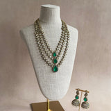 Maharani Emerald Necklace Set - Ahseya & Co