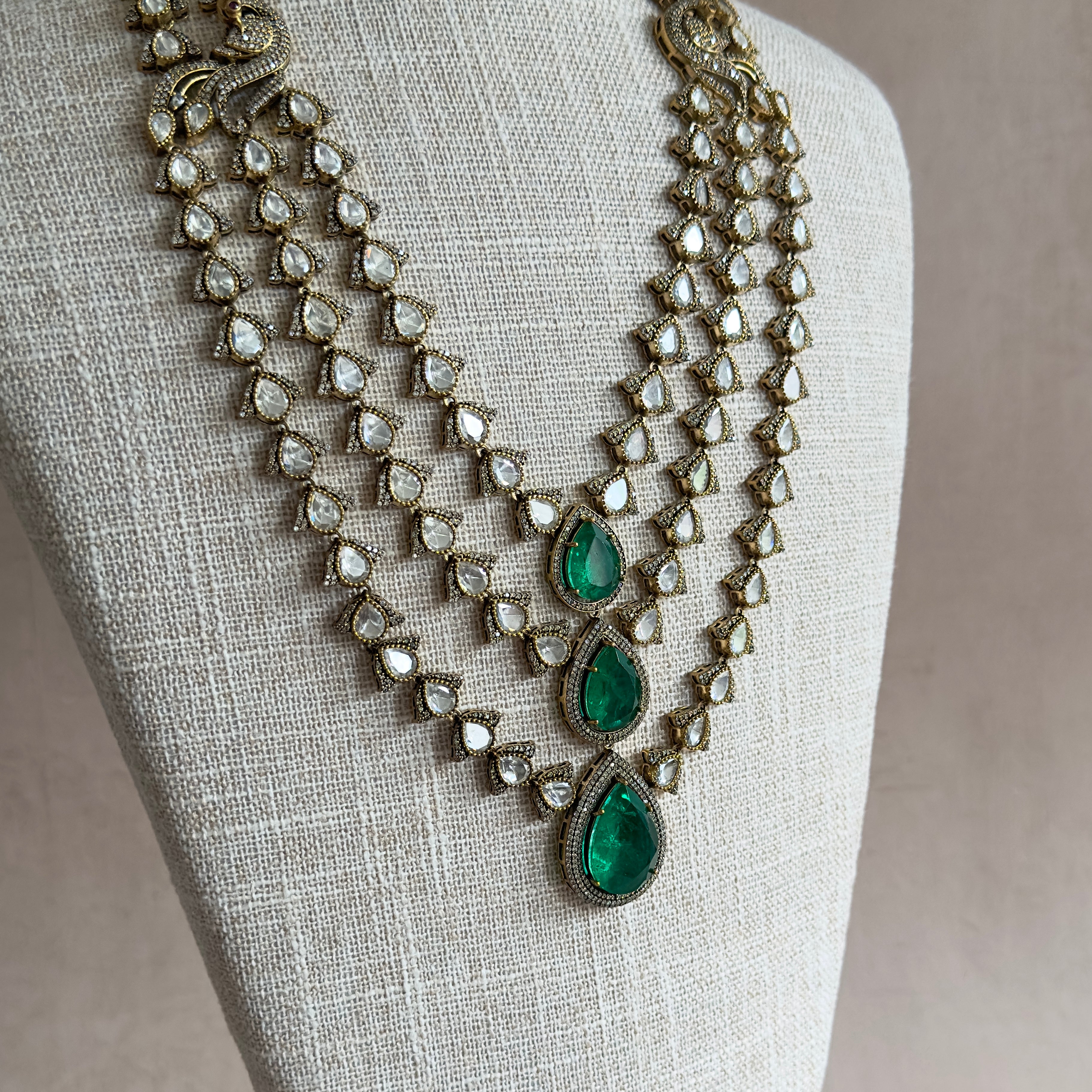 Maharani Emerald Necklace Set - Ahseya & Co