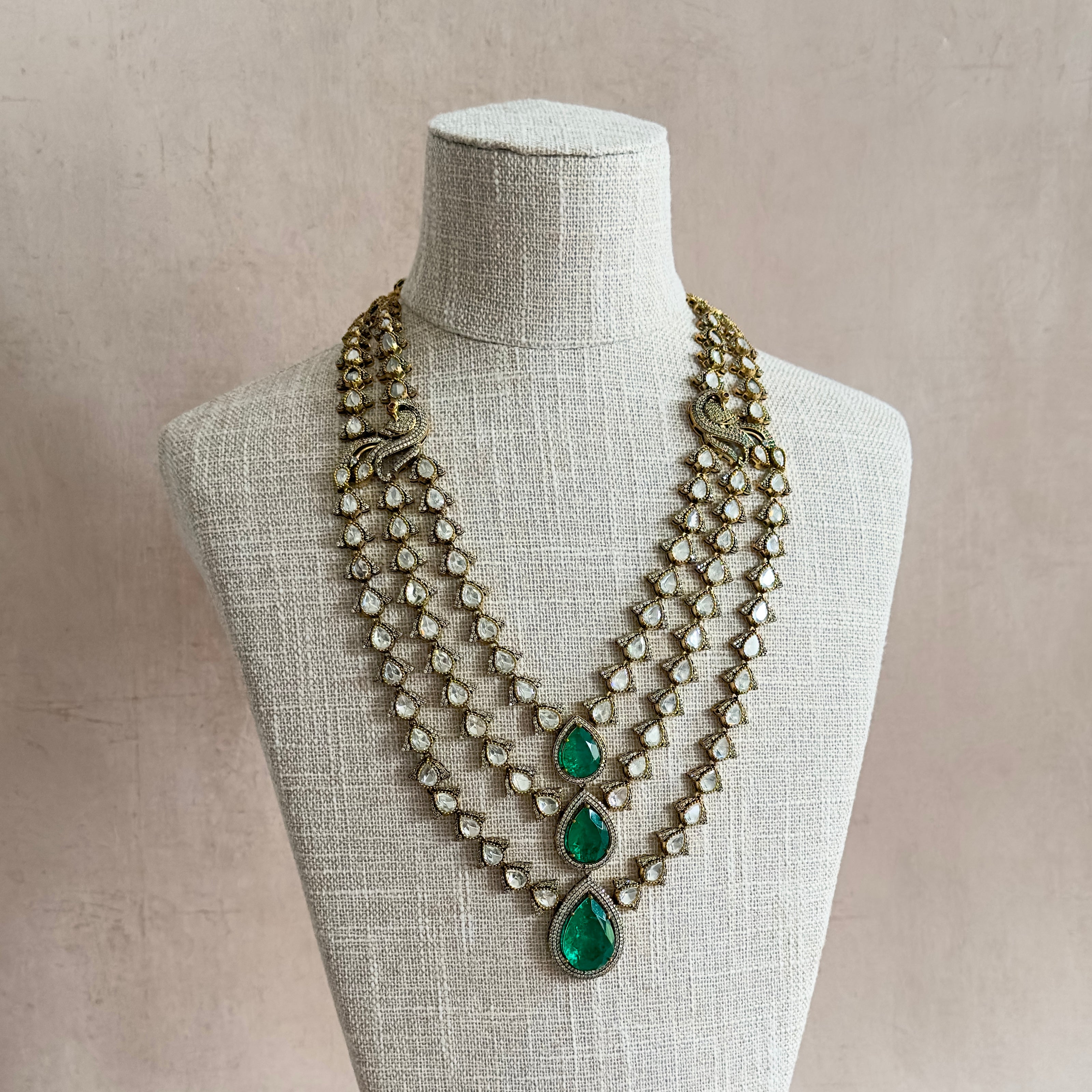 Maharani Emerald Necklace Set - Ahseya & Co