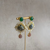 Dalmatian Green Drop Earrings - Ahseya & Co