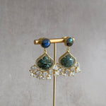 Green Marble Drop Earrings - Ahseya & Co