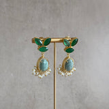 Jade Green Drop Earrings - Ahseya & Co