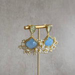 Blue Olive Drop Earrings - Ahseya & Co