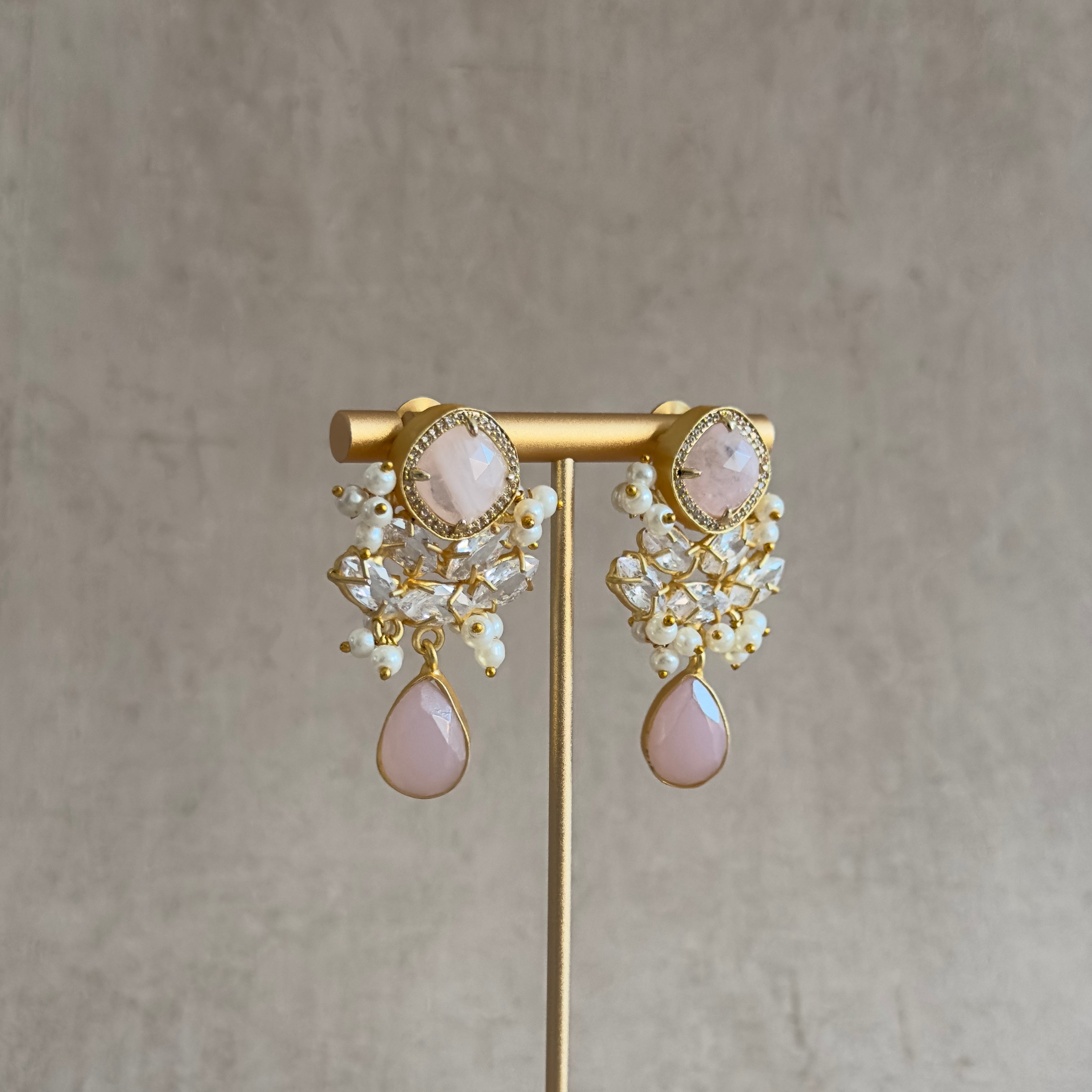 Saint Pink Drop Earrings - Ahseya & Co.