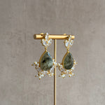 Jona Olive Crystal Drop Earrings - Ahseya & Co.