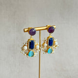 Victoria Blue Purple Drop Earrings