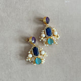 Victoria Blue Purple Drop Earrings