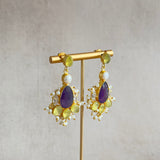 Purple Pearl Drop Earrings