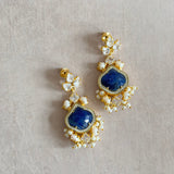 Frida Navy Crystal Drop Earrings