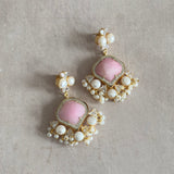 Pink Pearl Drop Earrings