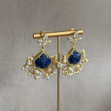 Crystal Navy Blue Drop Earrings