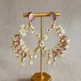 Lazura Pink Crystal Drop Earrings