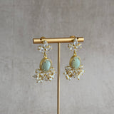 Maryam Mint Crystal Drop Earrings