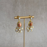 Sonia Peach Crystal Drop Earrings