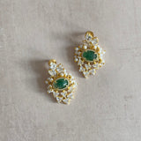 Layla Green Crystal Drop Earrings